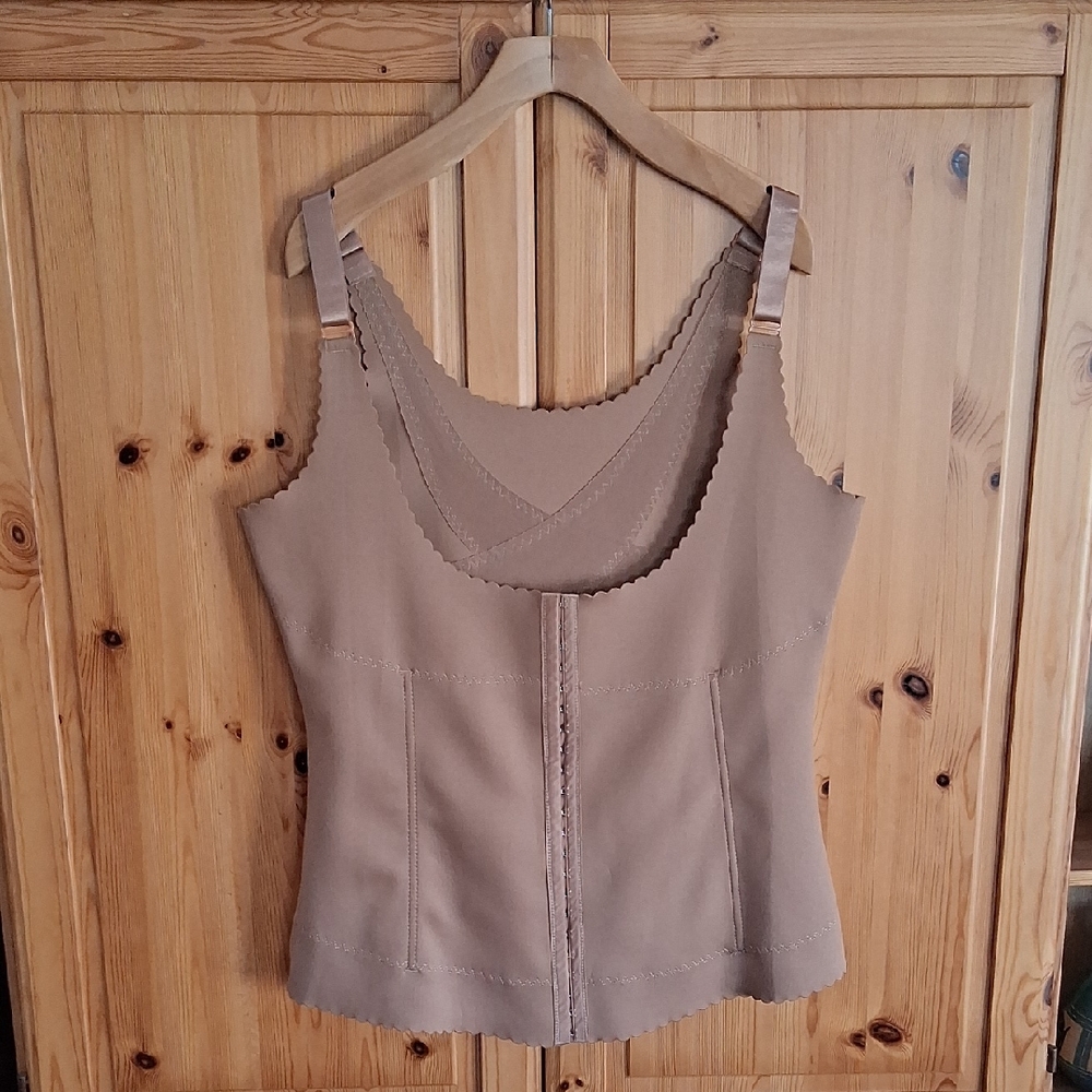 Prima Valentina Tan Nude Open Bust Shapewear Corset Plus Size 3X - Picture 2 of 11